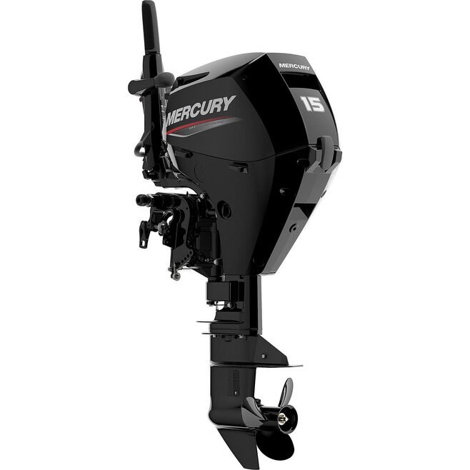 Mercury 15hp EFI Tiller FourStroke Outboard Motor - 15" Shaft, Manual Tilt/Trim, Electric Start w/ Manual Backup - Image 2